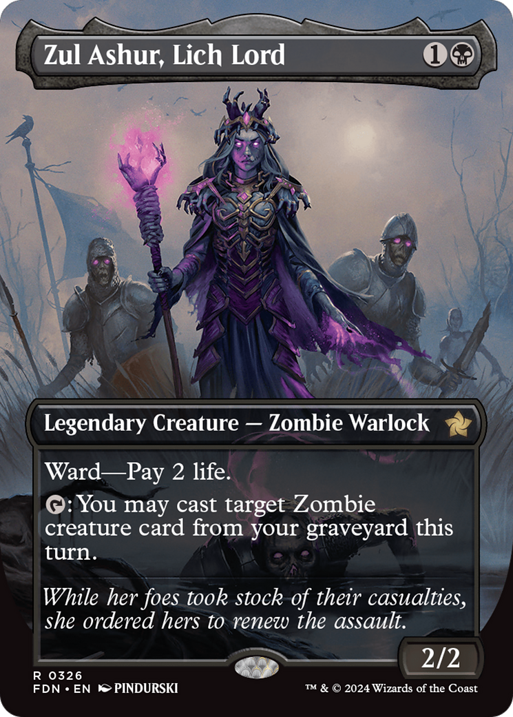 Zul Ashur, Lich Lord (FDN-326) (Borderless) (Foil)