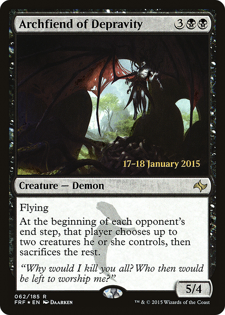 Archfiend of Depravity (PRE-62S) (Foil)