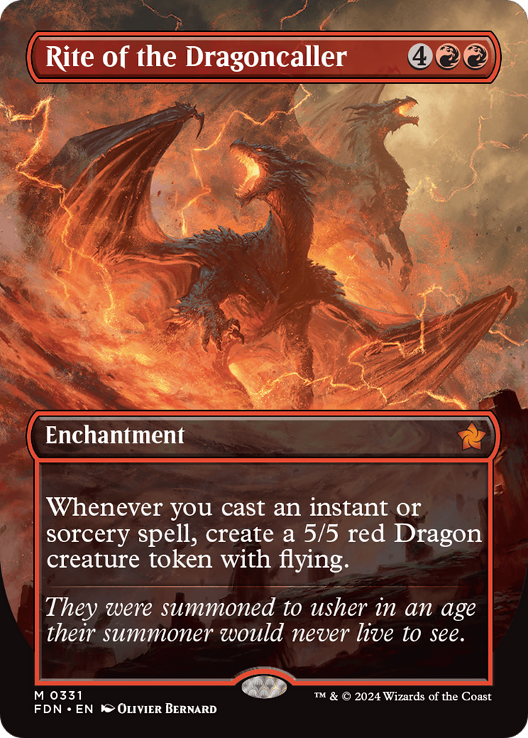 Rite of the Dragoncaller (FDN-331) (Borderless) (Foil)