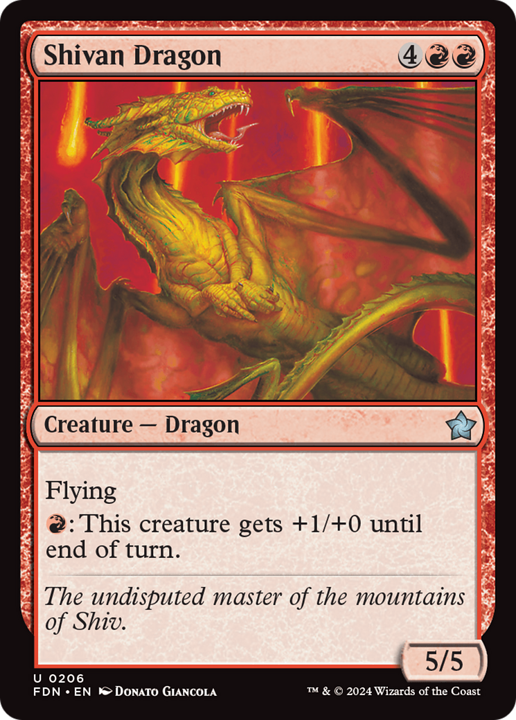 Shivan Dragon (FDN-206) (Foil)