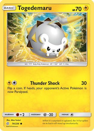Togedemaru (CEC-074) (Reverse Holofoil)