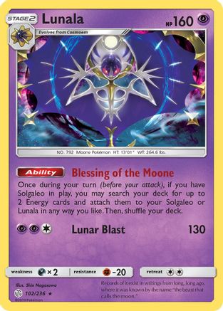Lunala (CEC-102) (Reverse Holofoil)
