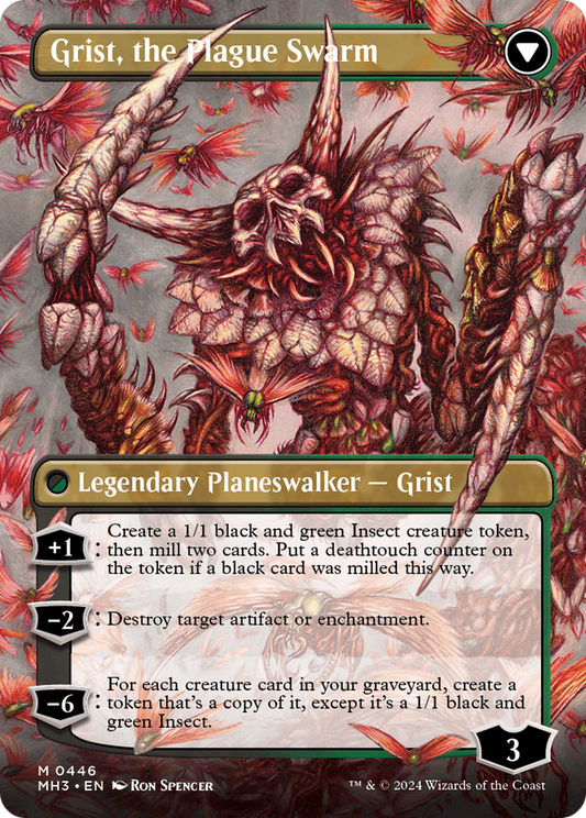 Grist, Voracious Larva // Grist, the Plague Swarm (MH3-446) (Borderless) (Foil)