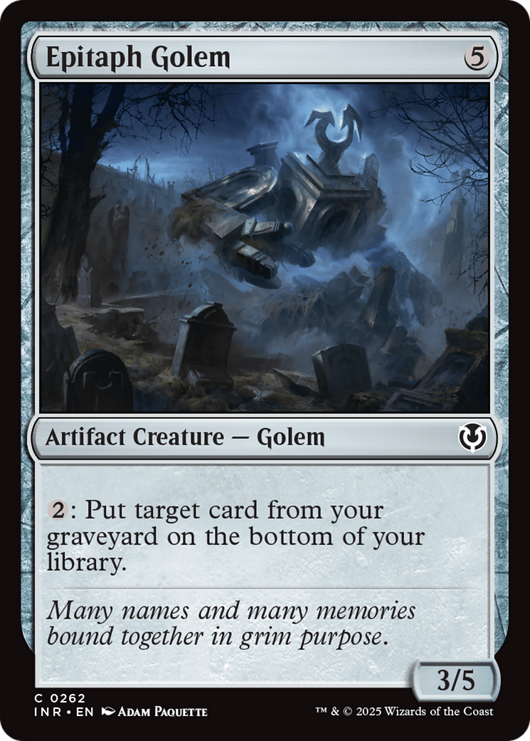 Epitaph Golem (INR-262) (Foil)