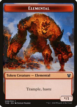 Elemental // Satyr Double-Sided Token (THB-8 // 9) (Foil)