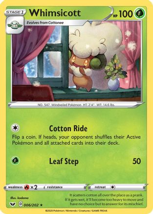 Whimsicott (SSH-006) (Reverse Holofoil)