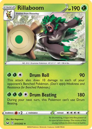Rillaboom (015) (SSH-015) (Reverse Holofoil)