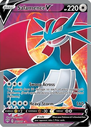 Salamence V (Full Art) (DAA-185) (Holofoil)
