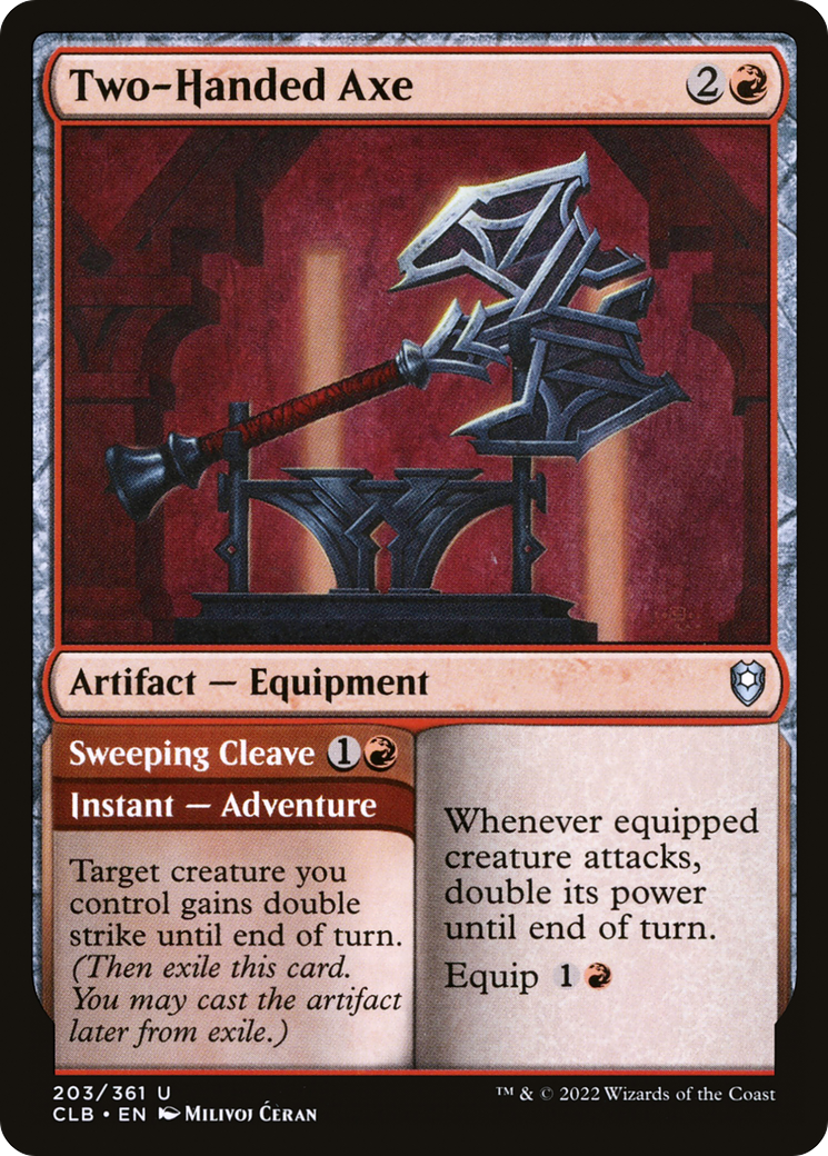 Two-Handed Axe // Sweeping Cleave (CLB-203) (Foil)