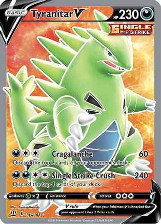Tyranitar V (Full Art) (BST-154) (Holofoil)