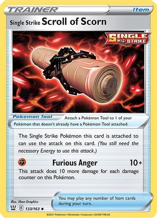 Single Strike Scroll of Scorn (BST-133) (Reverse Holofoil)