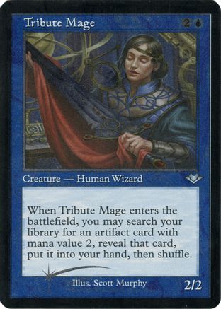 Tribute Mage (Retro Frame) (H1R-010) (Etched Foil)