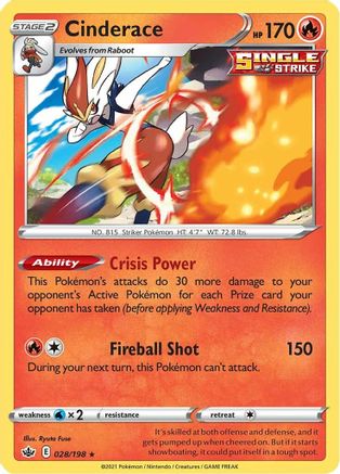 Cinderace (CRE-028) (Holofoil)