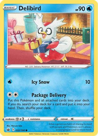 Delibird (CRE-032) (Reverse Holofoil)