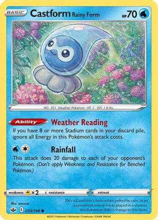 Castform Rainy Form (CRE-033) (Reverse Holofoil)