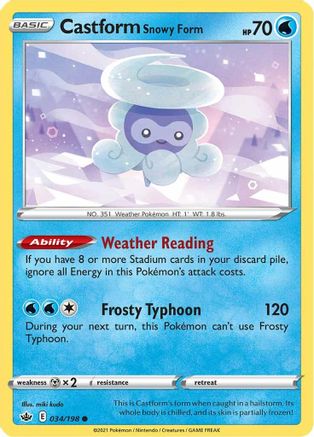 Castform Snowy Form (CRE-034)