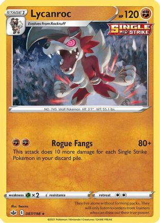Lycanroc (CRE-087) (Reverse Holofoil)