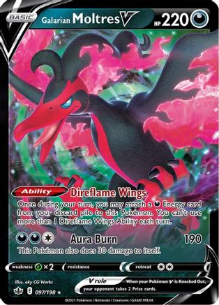 Galarian Moltres V (CRE-097) (Holofoil)