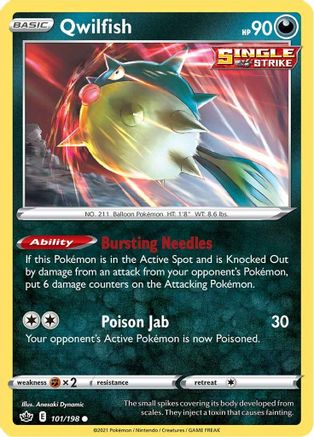 Qwilfish (CRE-101) (Reverse Holofoil)