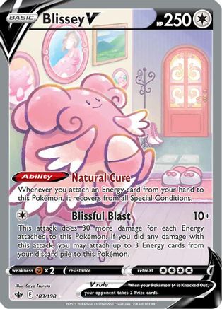 Blissey V (Alternate Full Art) (CRE-183) (Holofoil)