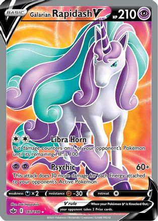 Galarian Rapidash V (Full Art) (CRE-167) (Holofoil)