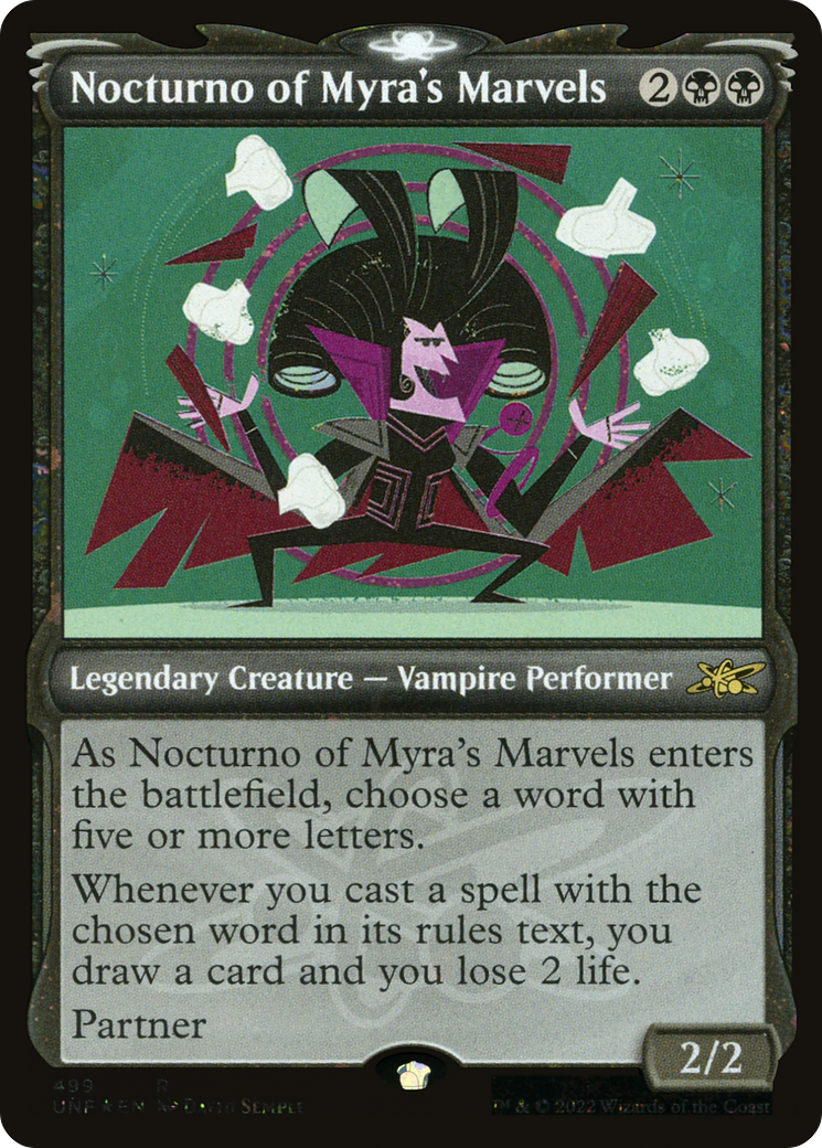 Nocturno of Myra's Marvels (UNF-499) (Showcase) (Galaxy Foil)
