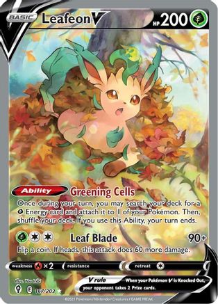 Leafeon V (Alternate Full Art) (EVS-167) (Holofoil)