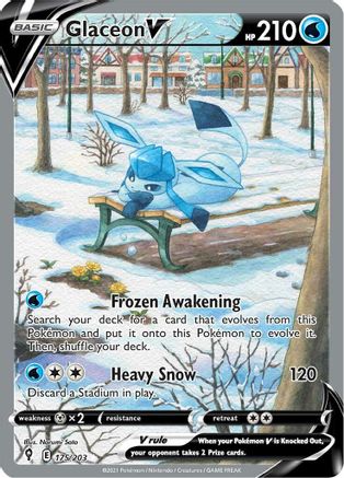 Glaceon V (Alternate Full Art) (EVS-175) (Holofoil)