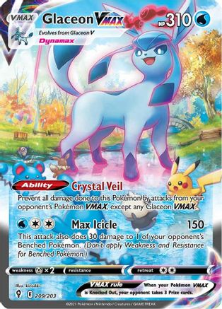 Glaceon VMAX (Alternate Art Secret) (EVS-209) (Holofoil)