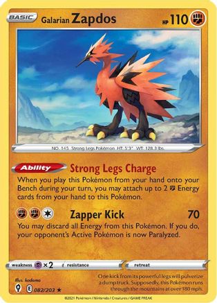 Galarian Zapdos (EVS-082) (Holofoil)