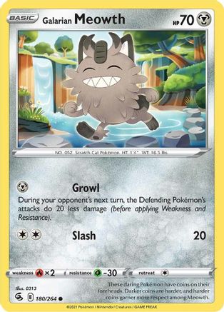 Galarian Meowth (FST-180) (Reverse Holofoil)