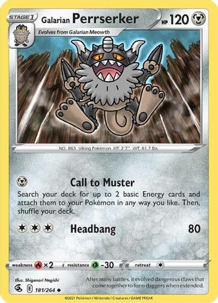 Galarian Perrserker (FST-181) (Reverse Holofoil)