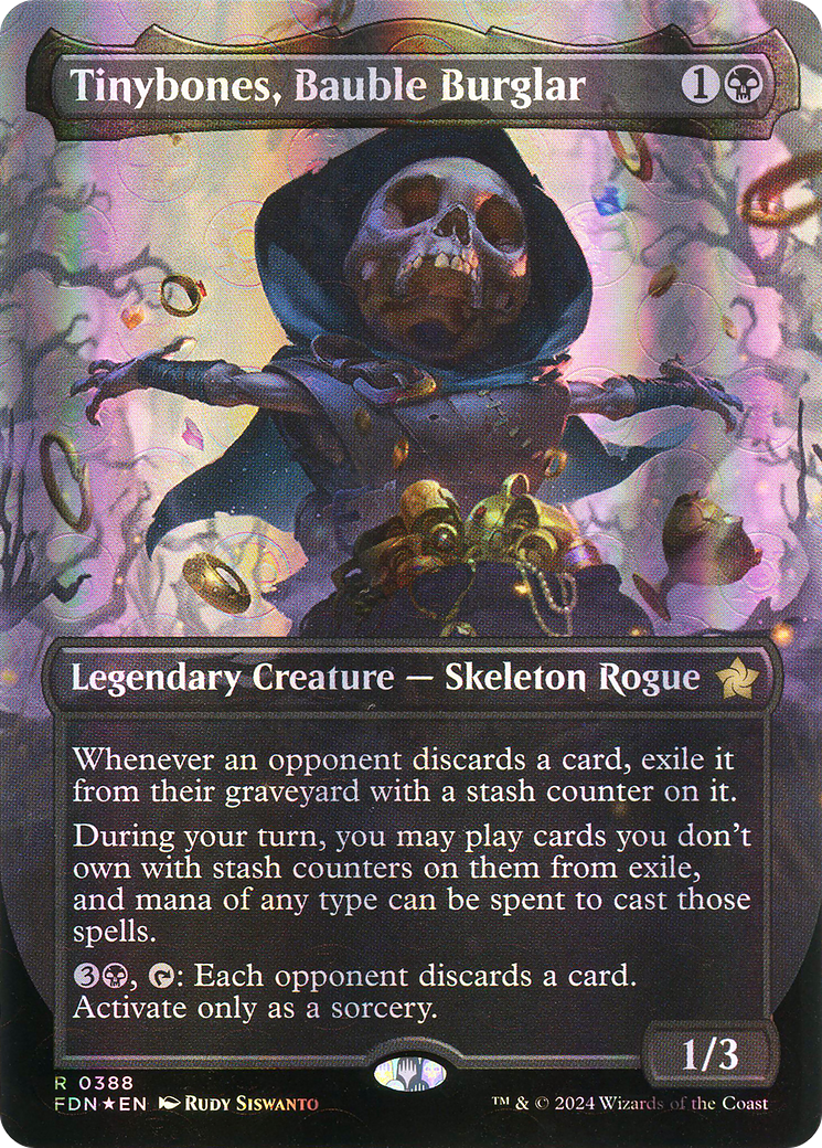 Tinybones, Bauble Burglar (FDN-388) (Borderless) (Mana Foil)