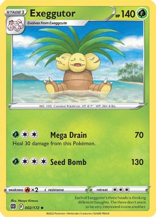 Exeggutor (BRS-002) (Reverse Holofoil)