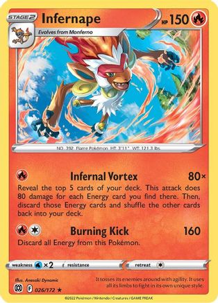 Infernape (BRS-026) (Reverse Holofoil)