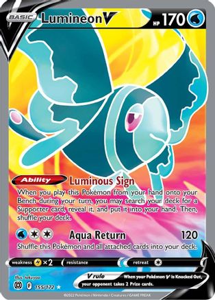Lumineon V (Full Art) (BRS-155) (Holofoil)