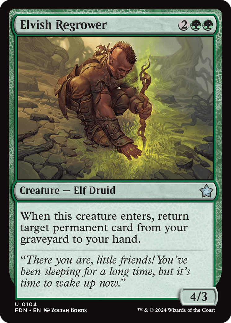 Elvish Regrower (FDN-104) (Foil)