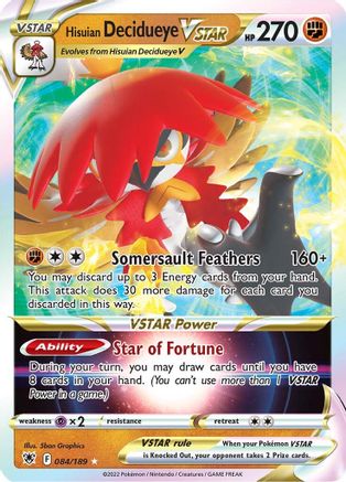 Hisuian Decidueye VSTAR (ASR-084) (Holofoil)