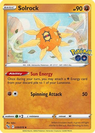 Solrock (PGO-039) (Reverse Holofoil)