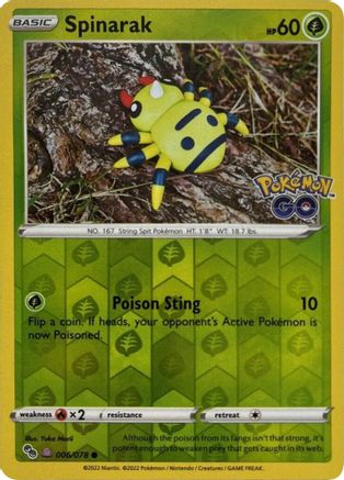 Spinarak (Peelable Ditto) (PGO-006) (Reverse Holofoil)