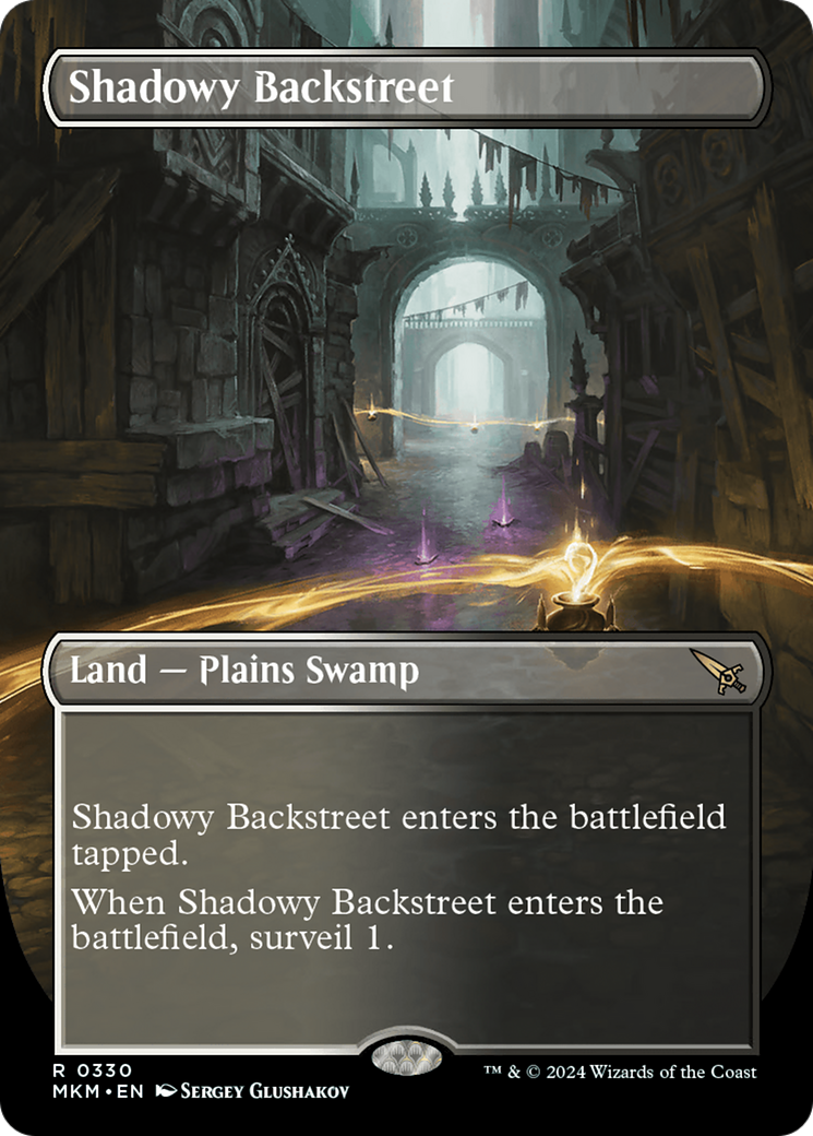Shadowy Backstreet (MKM-330) (Borderless) (Foil)