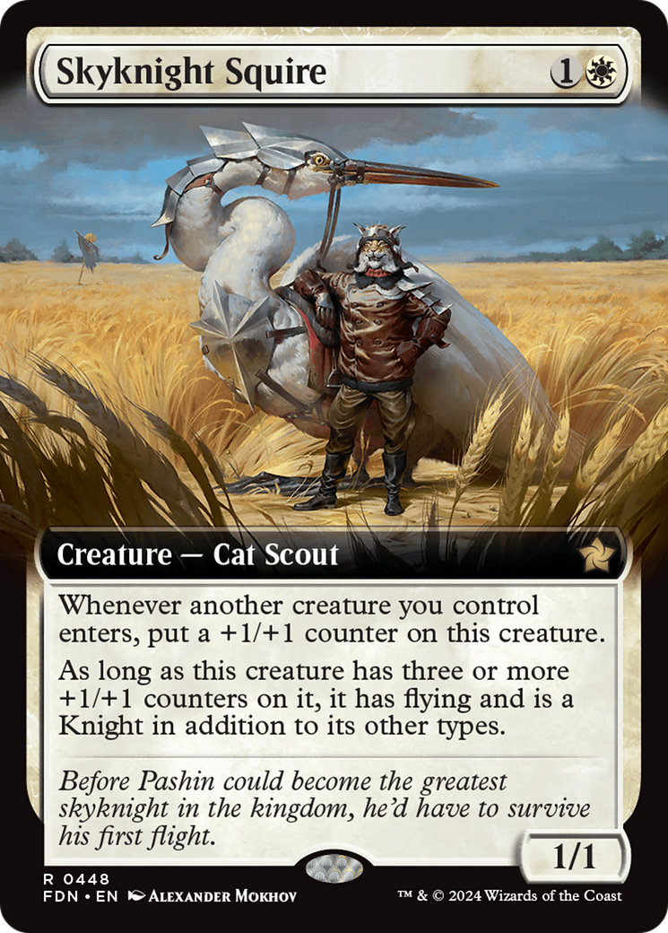 Skyknight Squire (FDN-448) (Extended Art) (Foil)