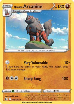 Hisuian Arcanine (LOR-084) (Holofoil)