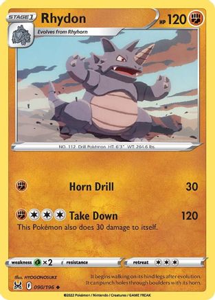 Rhydon (LOR-090) (Reverse Holofoil)