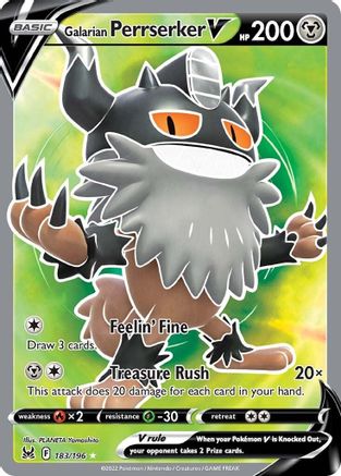 Galarian Perrserker V (Full Art) (LOR-183) (Holofoil)
