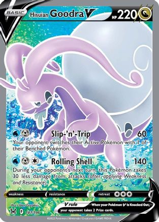 Hisuian Goodra V (Full Art) (LOR-187) (Holofoil)