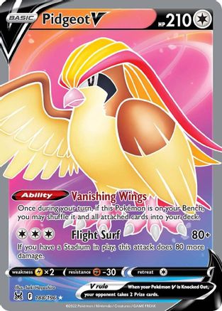 Pidgeot V (Full Art) (LOR-188) (Holofoil)