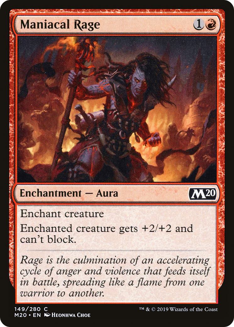Maniacal Rage (M20-149) (Foil)