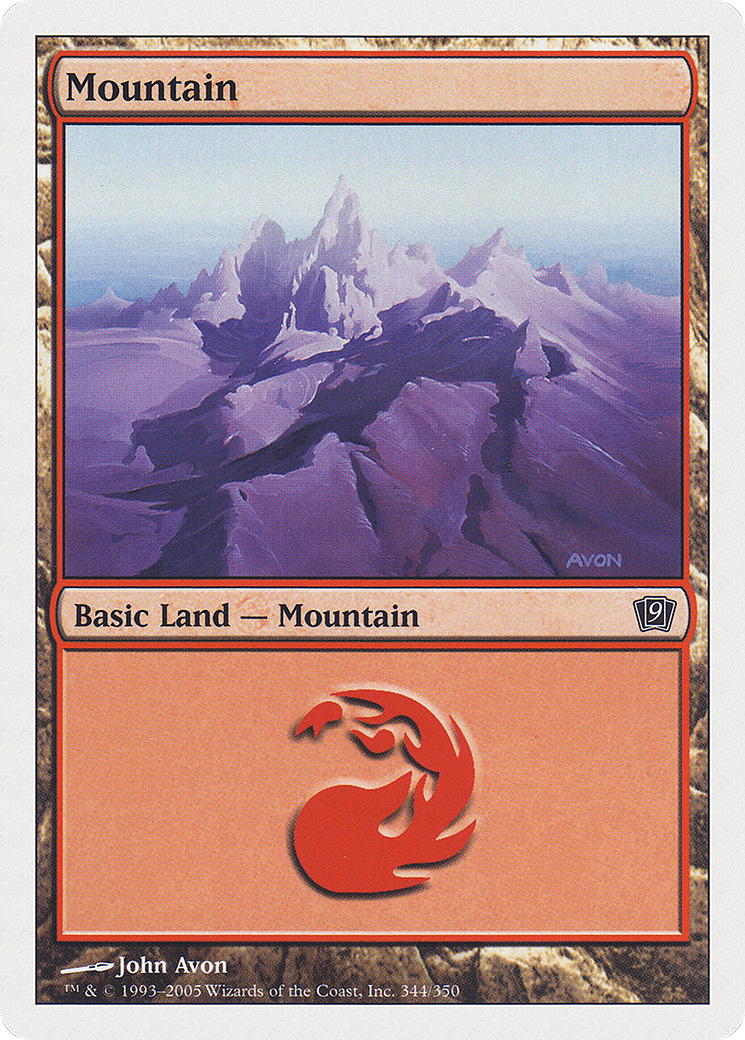 Mountain (344) (9ED-344★) (Foil)