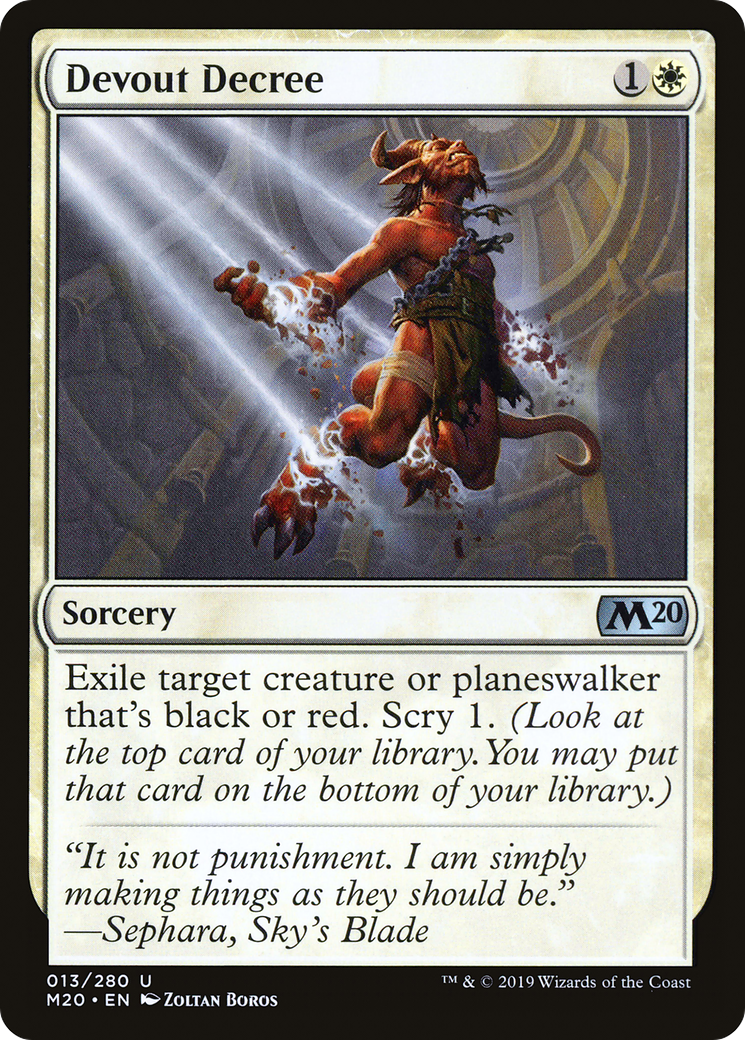 Devout Decree (M20-013) (Foil)